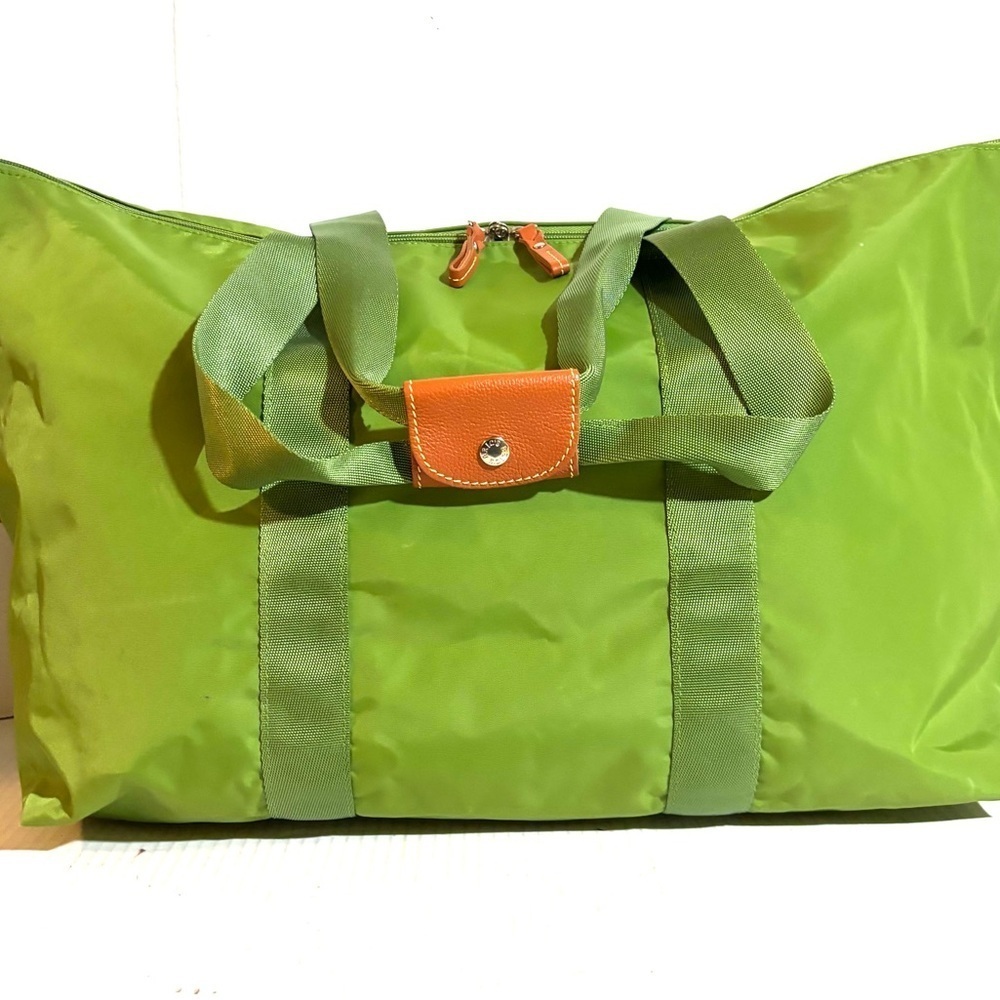 Bric's Vibrant Green Tote with Brown Detail - Picture 3 of 9
